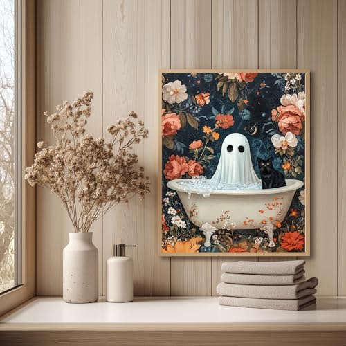 Reivworl Ghost Paint by Numbers Kit for Adults Beginner 16×20 inch - color: 14-ghost