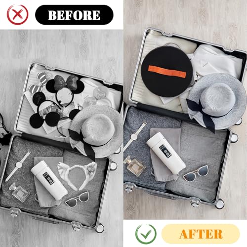 Chenille Letter Bow Mouse Ears Travel Case, Large Round Tote Storage Box - color: Black