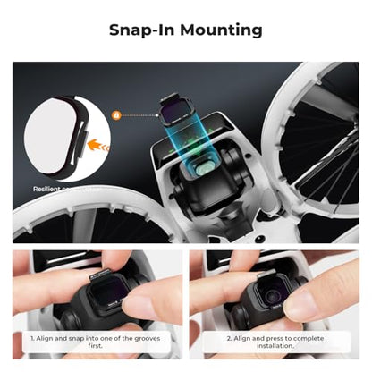 K&F CONCEPT ND/PL Filter Set Compatible with DJI Flip/Lito X1 - style: ND8&PL+ND16&PL+ND32&PL+ND64&PL