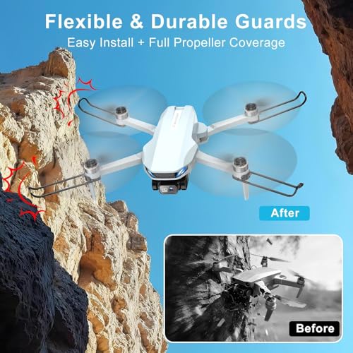 2K Drone with Camera for Adults & Beginners, Mini Drone with 2 Batteries - color: Blue