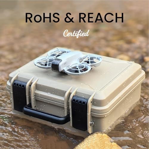 Waterproof Hard Case for DJI Drones Neo 2 | Custom Foam Insert | Impact Proof, Dustproof (Khaki Sand) - color: Khaki Sand