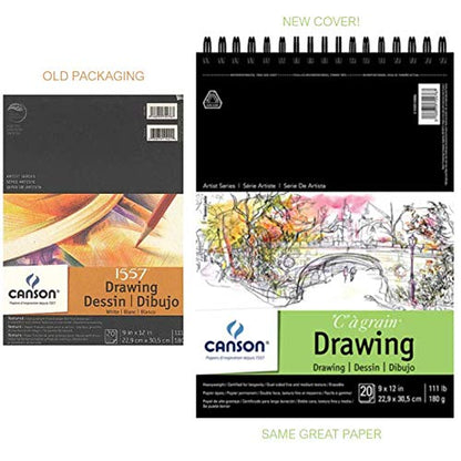 Canson C à Grain Drawing Paper Pad, White, 9x12 in - size: 9x12, style: C à Grain® Drawing