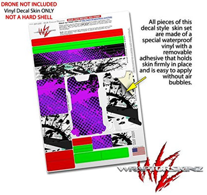 Skin Decal Wrap 2 Pack Compatible with DJI Ryze Tello Halftone Splatter Hot Pink Purple Drone NOT Included