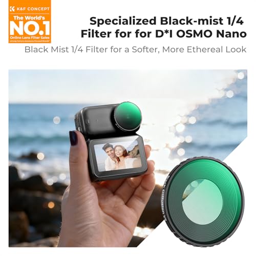 K&F CONCEPT Black Diffusion 1/4 Filter for DJI Osmo Nano - style: Black Diffusion 1/4