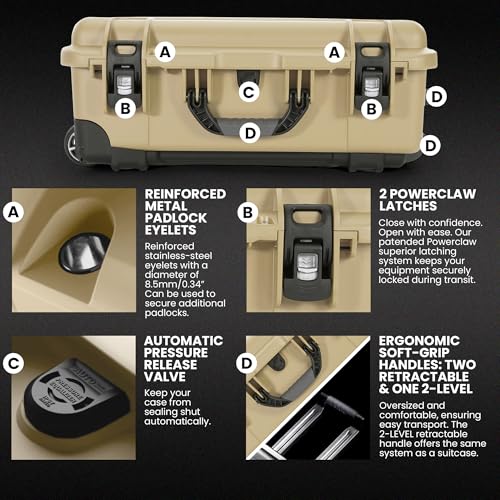 NANUK 935 Pro Photo Kit Camera Case, Waterproof Wheeled Hard Case, Carry-On