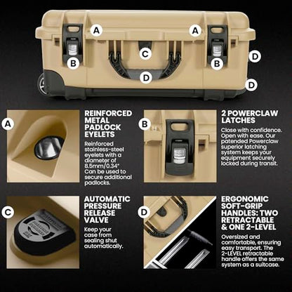 NANUK 935 Pro Photo Kit Camera Case, Waterproof Wheeled Hard Case, Carry-On