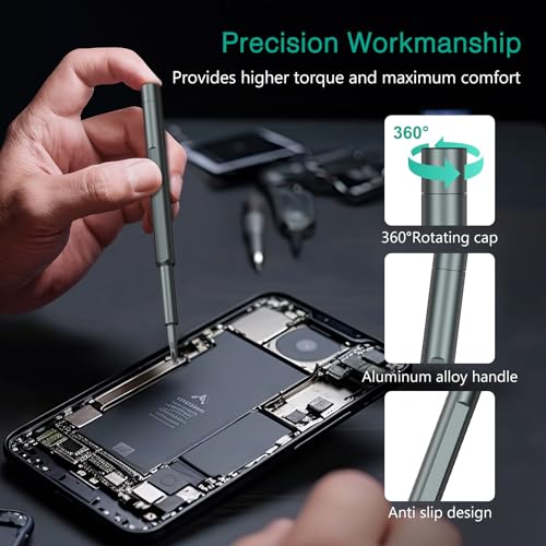 ORIA 46 in 1 Precision Screwdriver Set, 42 S2 Bits, Magnetic Tips & Storage