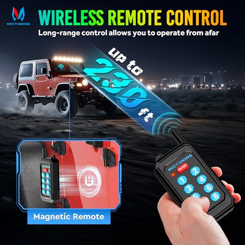 MICTUNING P1Y+ 8 Gang Switch Panel Wireless Remote Control Up to 230FT - color: Remote, size: 8 Gang