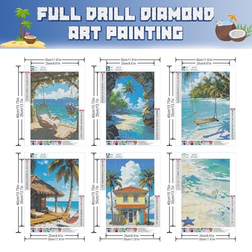 DOTSOPS 5D Beach Diamond Painting Kits for Adults Round Diamond Art Kits - color: Beach 2