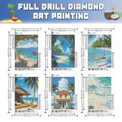 DOTSOPS 5D Beach Diamond Painting Kits for Adults Round Diamond Art Kits - color: Beach 2