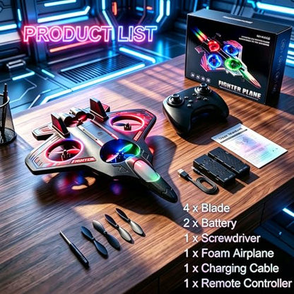 RC Plane, Foam Remote Control Airplane for Hobbyists Pilots Beginners - color: Red