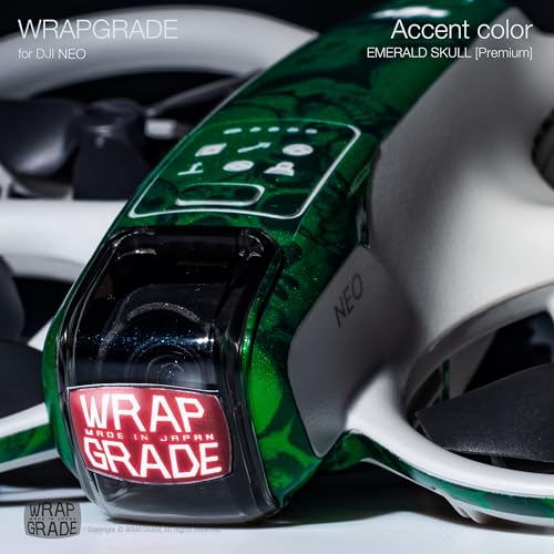 Wrapgrade for DJI NEO Accent Color Sticker (Emerald Skull) - color: Emerald Skull