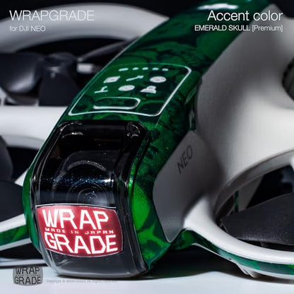 Wrapgrade for DJI NEO Accent Color Sticker (Emerald Skull) - color: Emerald Skull