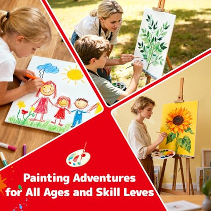 Simetufy 32 Pack 12x16 inch Large Flat Canvas Boards for Painting - size: 12"x16" - 32 pack