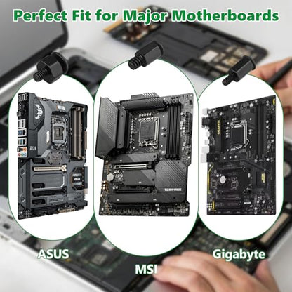 30Pcs M.2 SSD Screws NVMe Standoff Kit for Asus MSI Gigabyte,Black - color: 30 Pcs Black M.2 Screw