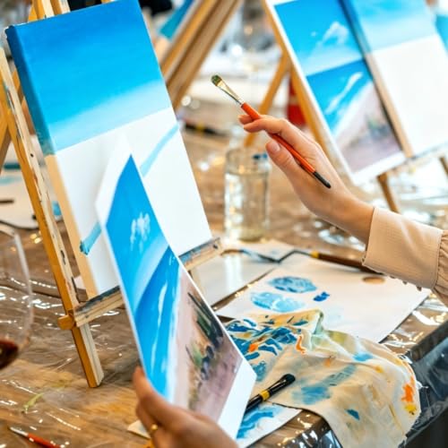 100Pack 8x10 Inch Premium Flat Canvas Panels for Acrylic and Oil Painting