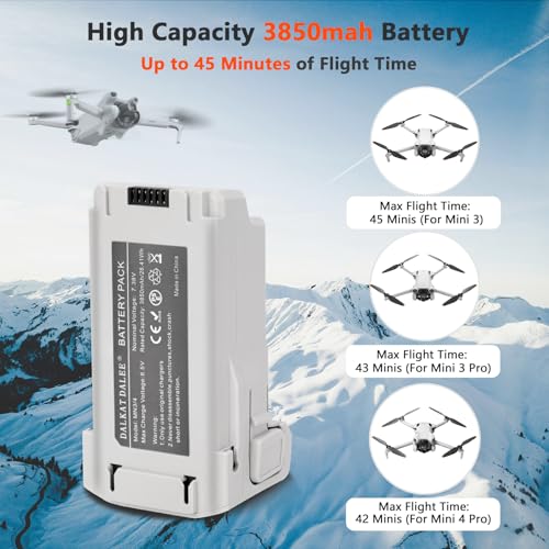 Intelligent Flight Battery Plus Compatible with DJI Mini 4 Pro, Mini 3 Pro, Mini3 Drone, Upgraded Drone Battery Replacement Parts 3850mah 7.38V