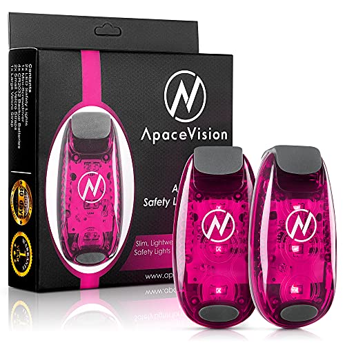 LED Safety Light (2 Pack) with Bonus Items – Clip On Strobe/Running Lights for Runners, Dogs, Bikes, Walking and More - color: Pink