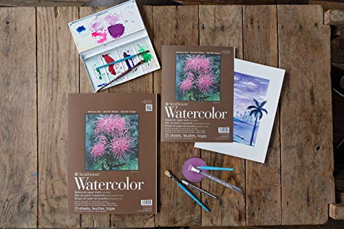 Strathmore 400 Series Watercolor Block, Cold Press, Bound (4 Sides), 15 Sheets/Block, White, 9 x 12 inches (Pack of 12) - size: 9 x 12 inches (Pack of 12), style: Block