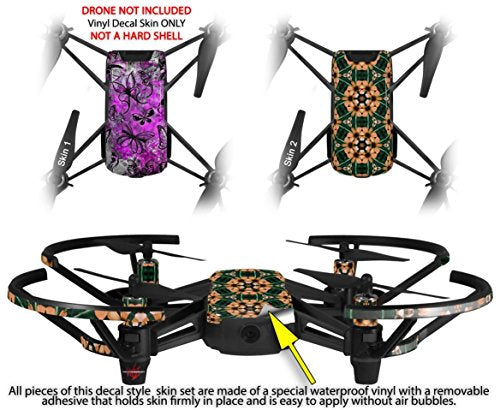 Skin Decal Wrap 2 Pack Compatible with DJI Ryze Tello Butterfly Graffiti Drone NOT Included