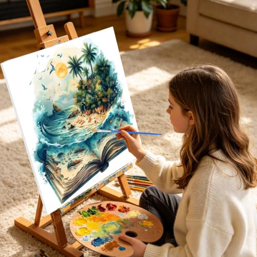 Kalonyth Book Framed Paint by Numbers Kit for Adults Beginner 10x10 inch - color: Frame-OP-US16