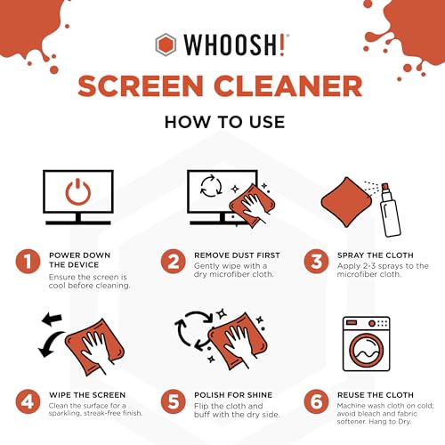 WHOOSH! Screen Shine Go – Refillable Screen Cleaner Kit, 1 fl oz - size: 1 fl oz (Pack of 1)