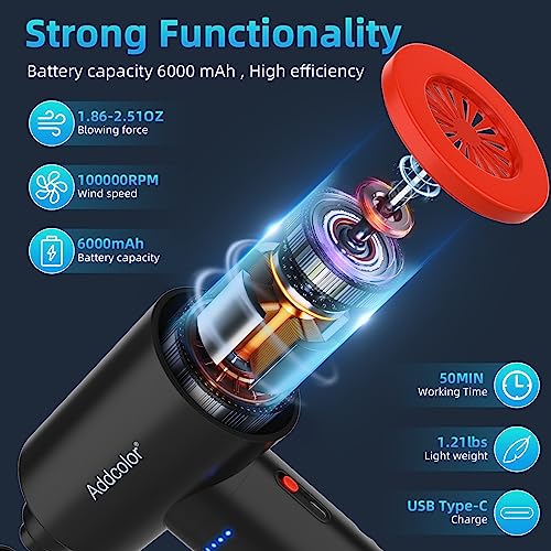 Compressed Air Duster 6000mAh Battery - Electric Air Duster