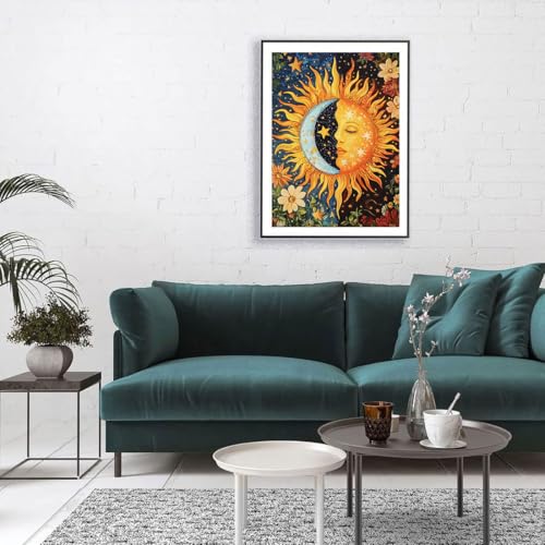 WUSARPLY Sun and Moon Diamond Painting Kits for Beginner Adults - color: YH015
