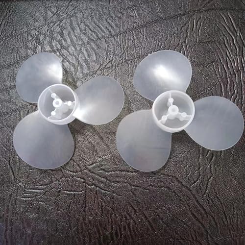 30 Pc Propeller Props, Small Three-Blade Propeller Blade Transparent Soft Fan Blade Model Creative Production Process Material Model 2.6in axis Diameter 0.08in skrnrhrery
