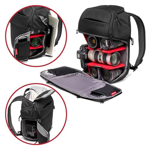 Manfrotto Advanced Fast III Professional Camera Backpack for Reflex/Mirrorless with Lenses and Laptop, with Interchangeable Padded Dividers, Side Access, Tripod Mount