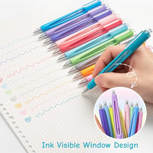 Aisibeiger 18 Pack Colorful Gel Ink Pens 0.7mm Fine Point Pen