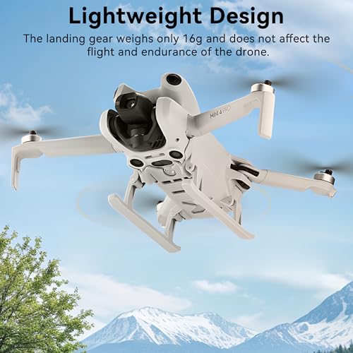 Landing Gear for Mini 4 Pro Foldable Extended Heightening Landing Legs Protector Kit Compatible with DJI Mini 4 Pro Drone Fly Accessories