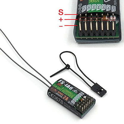 FLYSKY FS-i6 6CH 2.4GHz Radio System RC Transmitter Controller with FS-iA6 Receiver for RC Helicopter Plane Quadcopter Glide(Model_2)