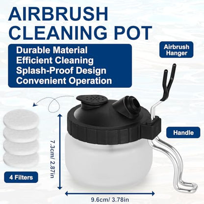 Roizefar Airbrush Cleaning Kit with Pot, 6 Cleaner & 2 Thinner