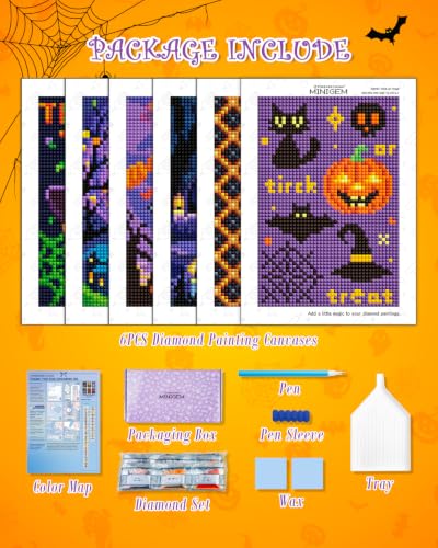 forever young Halloween Small Diamond Art Kits, 5x7 Inch Canvas - color: Halloween