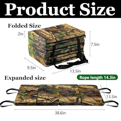 Two People Foldable Tree Stand Seat Cushion, Tree Ladder Replacement Seat - color: camouflage color