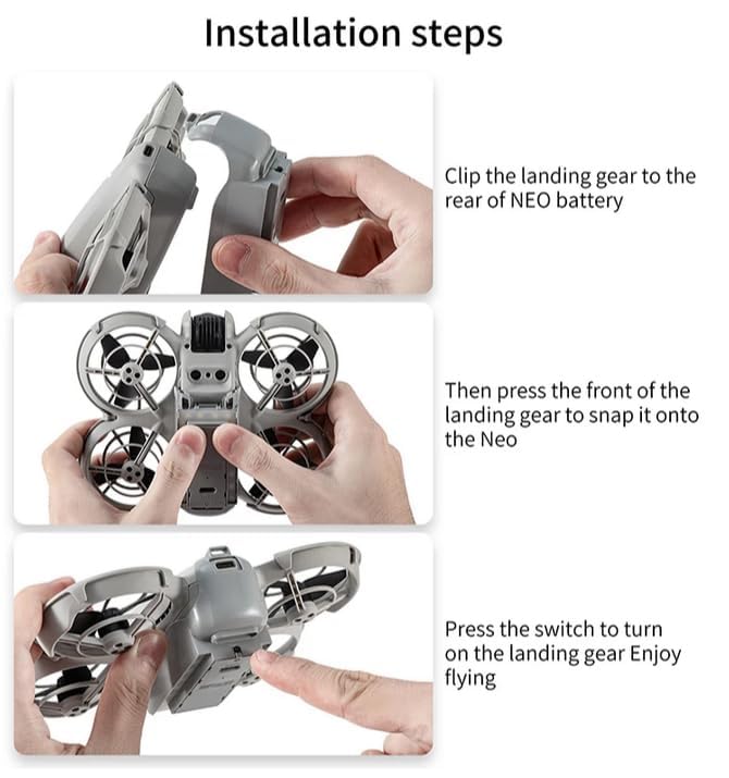 Coyktonty Night Lighting Landing Gear for DJI NEO,Rechargeable LED Night Flying Lights