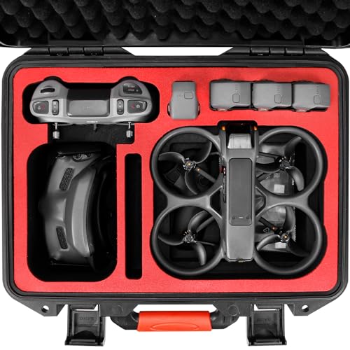FPVtosky Hard Case for Avata 2 Drone Combo, Waterproof Carrying Case, Fits DJI Goggles 3 [NOT for Goggles N3], RC Motion 3 & DJI FPV Remote Controller 3 Accessories [CASE ONLY] - style: Hardshell Case