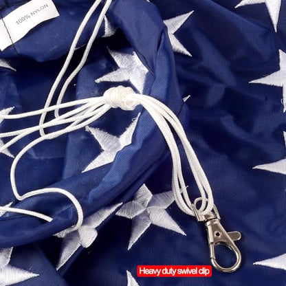 2-Pack American Flag Windsock with Embroidered Stars, Red White and Blue - color: Red - 2pack