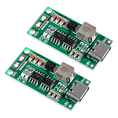 2PCS USB C BMS Step-up Boost Module 2S 3S 4S 1A 2A 4A 18650 Lithium Battery Charger Board for Li-Po Polymer Power Bank (3S 1A) - color: 3S1A