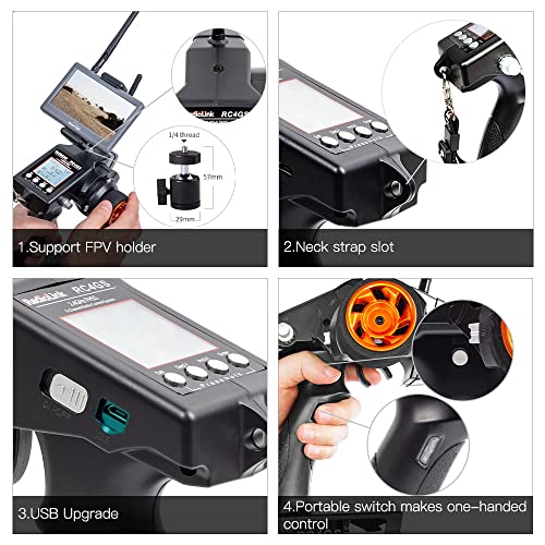 Radiolink RC4GS V3 5 Channel RC Radio Transmitter with 2Pcs R6FG Receiver
