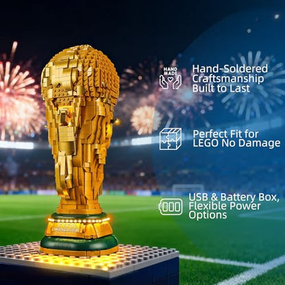 YEABRICKS LED Light for Lego-43020 Editions Sets FIFA World Cup Official Trophy Building Blocks Model (Building Set NOT Included) - style: Only Light LEGO 43020 FIFA World Cup Official Trophy