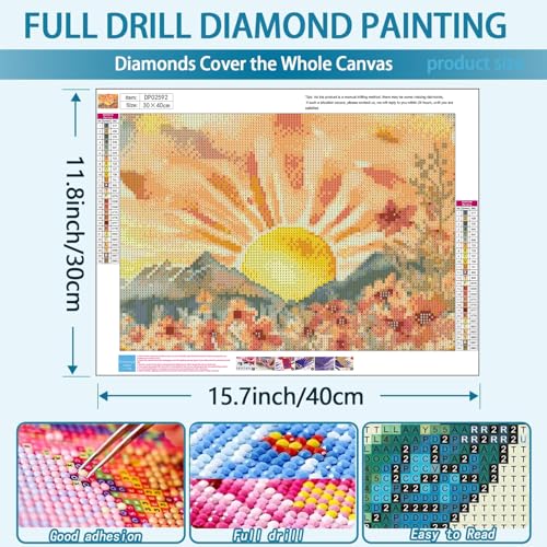 Sunrise Diamond Art Kits for Adult Diamond Painting Kit for Beginner - color: DP02592