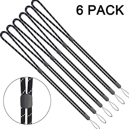 Foshine Lanyards 6pcs Adjustable Neck Lanyard Black for ID Badge - color: 6 Black