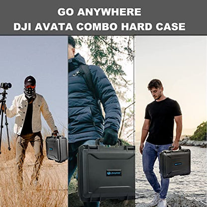 LEKUFEE Waterproof Case for DJI Avata - Explorer Combo/Pro/Fly Smart Combo & Accessories (Carry Case Only) - Not for DJI AVATA 2, Black