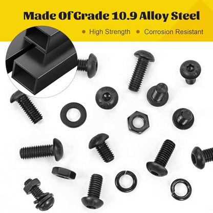 2200PCS M2M3M4M5 Metric Hex Socket Button Head Screws Assortment Kit - size: M2M3M4M5 2200pcs