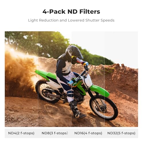 K&F CONCEPT ND Filter Set Compatible with GoPro Hero 13/12/11/10/9 Black