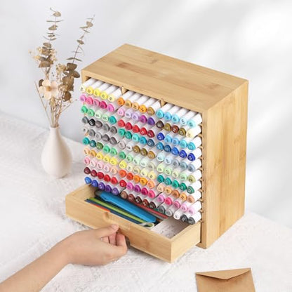 AUTOARK Bamboo Marker Organizer for 150 Markers,AHK-060 - size: 150 Markers