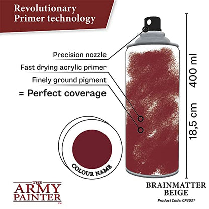 The Army Painter, Colour Primer Brainmatter Beige, 400 ml acrylic spray - color: Brainmatter Beige