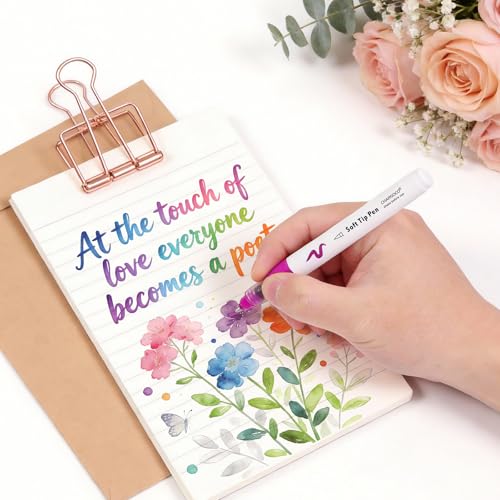 24 Colors Arts Sign Brush Pens, Felt Tip, Water-Based Ink